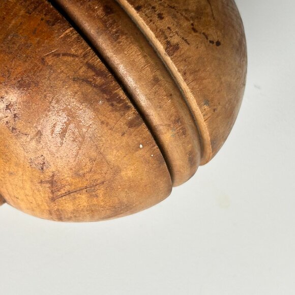 Pair of Vintage Wooden Dumbbells - Picture 7 of 10